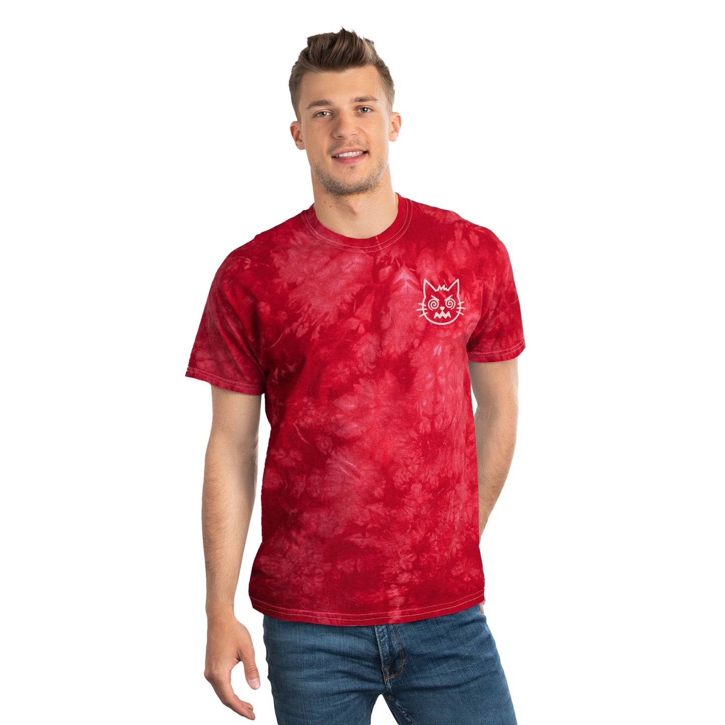 Tie-Dye Cat Dad Tee