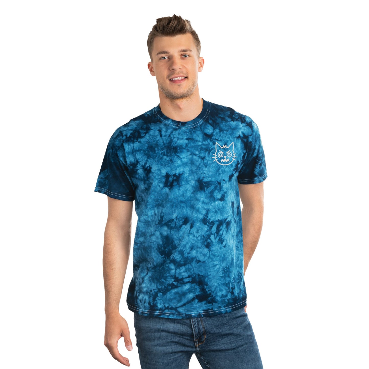 Tie-Dye Cat Dad Tee