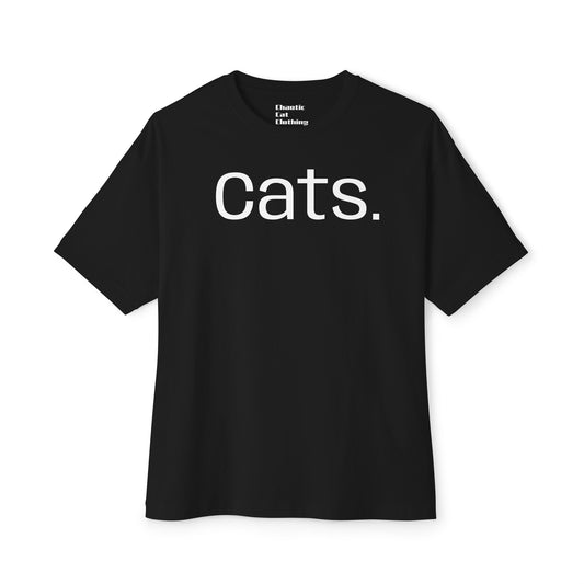 Unisex Oversized Boxy Tee -- Cats.